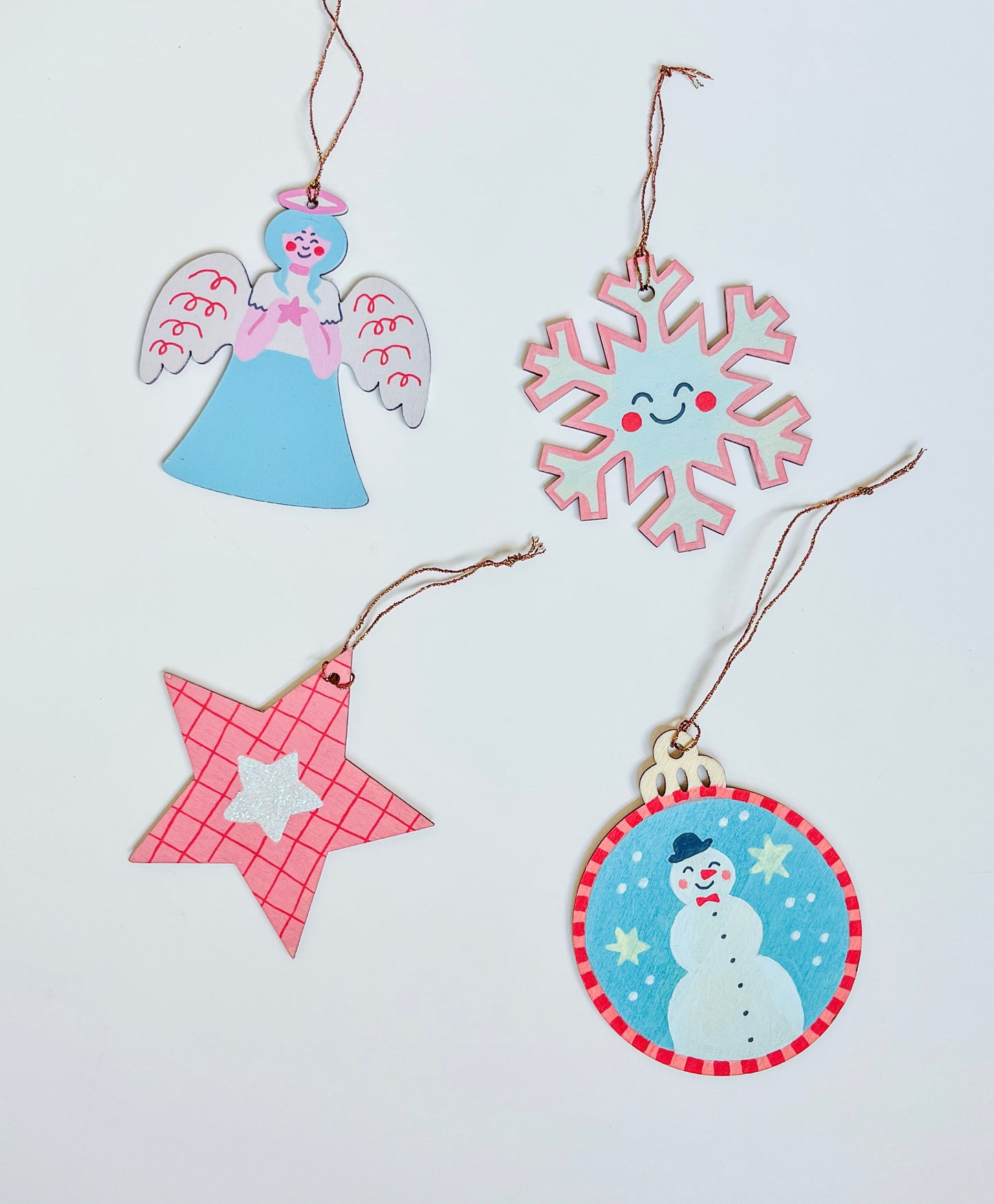 Hand Painted Ornaments Set